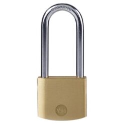 Yale 40mm Brass padlock long shackle pack1 - Image 1