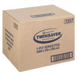 Twinsaver - Serviettes (1 Ply) - 3000 Sheets (White) - Image 1