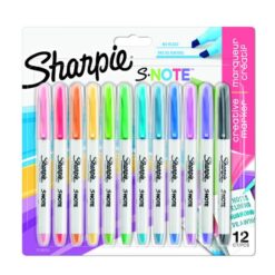 Sharpie S-Note Creative Marker, Highlighter Assorted Colours 12 Pack - Image 1