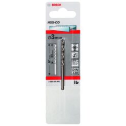 HSS-Co Metal Drill Bits, DIN 338 3 x 33 x 61 mm - Image 1