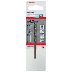 HSS-Co Metal Drill Bits, DIN 338 4,2 x 43 x 75 mm - Image 1