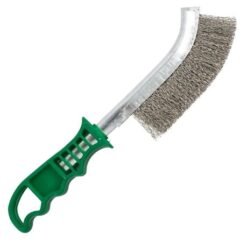 Tork Craft - Wire Hand Brush / Stainless Steel Wire Brush - Green Handle - Image 1