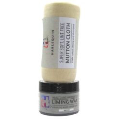 Harlequin- Waterbased Liming Wax (Greyscale - 250ml) & Mutton Cloth 200g - Image 1