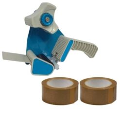 SourceDirect - Tape Dispenser 48mm with 2 x 100m Buff Tape - Image 1