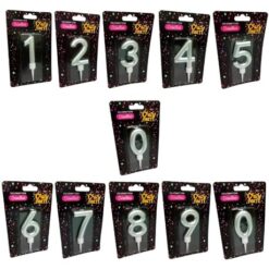 SourceDirect - Large Birthday Candles Set (Numbers 0 to 9) Include Extra 0 - Image 1