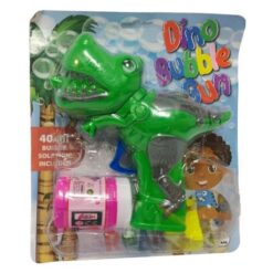 Dino - Bubble Blowing Gun with 40ml Bubble Solution - Green (3 Years Up) - Image 1