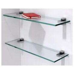 Shelca - Glass Shelf / Square Glass Shelf Pearl 50 x 12cm - Image 2