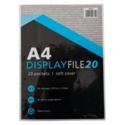 Source Direct - A4 Display File Soft Cover -Pack of 5 (20 Pockets Per Pack) - Image 1