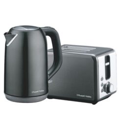 Russell Hobbs Everyday Stainless Steel Kettle and Toaster Set - Dark Grey - Image 7