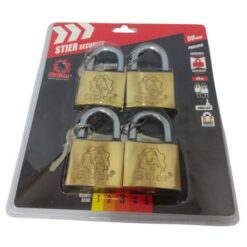 Stier - Padlock / 4 x Padlocks with 12 x Keys - 50mm - Image 1