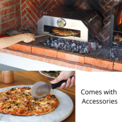 LK's Premium Charcoal Pizza Oven with Accessories (Stainless Steel) - Image 2