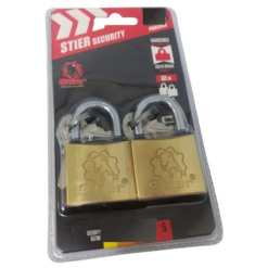 Stier - Padlock / 2 x Padlocks with 6 x Keys - 32mm - Image 1