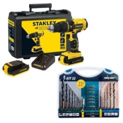 Stanley – Hammer Drill Kit and Alpen Drill & Screwdriver Bit Set (22 Piece) - Image 1