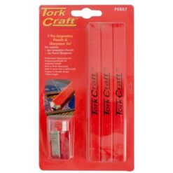 Tork Craft - Carpenters Pencils Including Sharpener - 7 Piece - Image 1