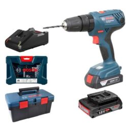 Bosch - Cordless Impact Drill Kit GSB 180-LI with 41Pc Accessories and Case - Image 1