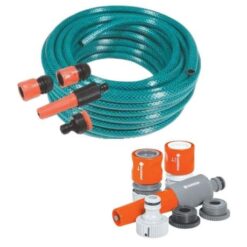 MTS - Hose Pipe 20m with Fittings 1/2 Inch and Gardena System Starter Kit - Image 1