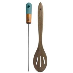 Jamie Oliver - Cake Tester and Acacia Slotted Wooden Spoon - Image 1