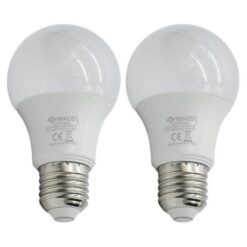 Waco - LED Sphere Bulb / Lamp A60 E27 4000K Cool White 7W - Pack of 2 - Image 1