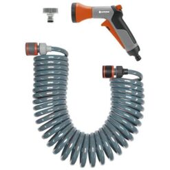 Gardena - Spiral Hose Set (10m) - With System Parts and Pulse Sprayer - Image 1