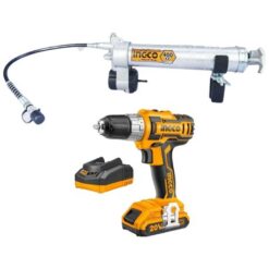 Ingco-Grease Gun Attachment With Cordless Drill, Charger and Battery Combo - Image 1