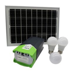 Gizzu Lighting Kit - 51WH Battery, 10W Solar Panel & 3x LED E27 Bulbs - Image 2