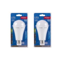 Eurolux - Rechargeable E27 LED 9W Blister Globe - Pack of 2 - Image 1