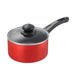 Decakila - Pot Aluminium Red With Lid - 16cm - Image 1