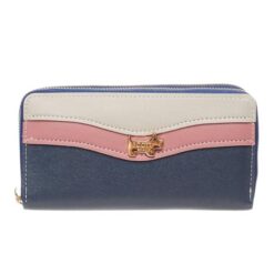 Scotty Bags - The Roberto - Double Zipper Purse - White & Pink - Image 1