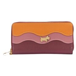 Scotty Bags - The Roberto - Double Zipper Purse - Tan Pink & Oxblood - Image 1