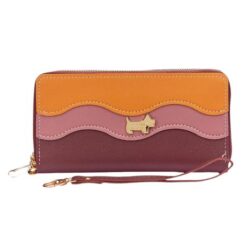 Scotty Bags - The Roberto - Double Zipper Purse - Tan Pink & Oxblood - Image 2