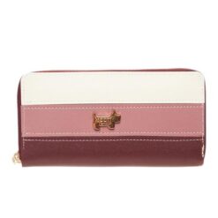 Scotty Bags - The Roberto - Double Zipper Purse - White Oxblood Pink - Image 1