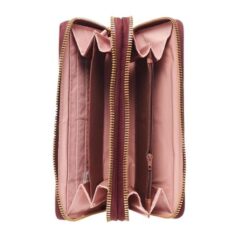 Scotty Bags - The Roberto - Double Zipper Purse - White Oxblood Pink - Image 3