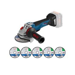 Bosch - Cordless 18V Angle Grinder GWS 18V-10 PC with 5 Cutting Discs - Image 1