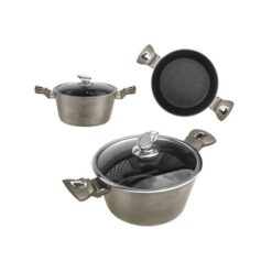 Berlinger Haus - Marble Coating Cookware Set - 10 Piece - Metallic Grey - Image 3