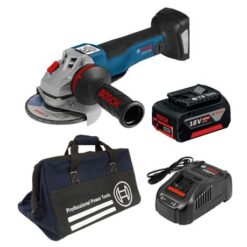 Bosch - Cordless 18V Angle Grinder, Battery, Charger and Tool Bag - Image 1