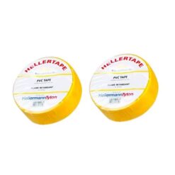 Hellertape - PVC Tape Yellow (0.13mm x 19mm x 10m) - Pack of 2 - Image 1