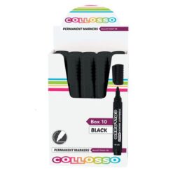 Collosso Permanent Markers Black - Box of 10 - Image 1