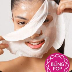 Bling Pop - Collagen&Charcoal Face Mask (25ml) & Shea Butter Nail Masks(x3) - Image 3