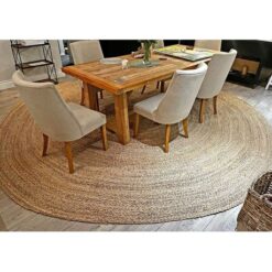 Authentic Handwoven Malawian Ilala Palm Carpet/Mat (Approximately: 3.85m Diameter) - Image 2