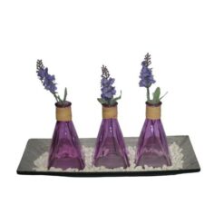 Glass decorations (Purple) - Candle Holder - Image 2