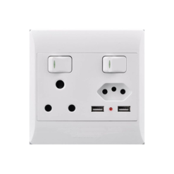 Socket 16A +Euro+2Xusb 4X4 - Image 1