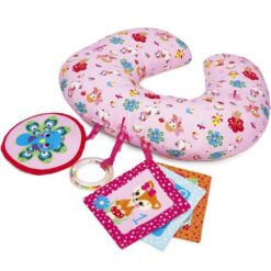 Chicco - Tummy Time Fantasy Forest Activity Cushion with Rattles - Pink - Image 1