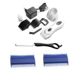 Burman - Rechargeable Clipper, Fine Tooth Combs & Cut Throat Carrier - Image 1