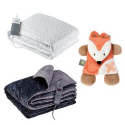 Solac - Kids Single Bed Electrical Under & Throw Over Blanket, Fox Gelpack - Image 1