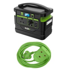 Gizzu - 296Wh Portable Power Station & 5m Heavy Duty Extension Lead - Green - Image 1