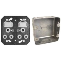 MTS - Elec Socket Double Loose and Wall Box 4x4 - Image 1