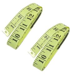 Haberdashery Measuring Tape - Tailoring Tape - 150cm (Pack of 2) - Lime - Image 1