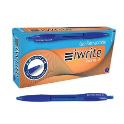 iWrite - Blue Retractable Gel Pen (0.5 mm) Box of 12 - Image 1