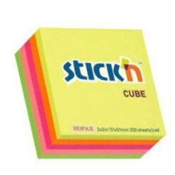 Stick'n - Mini Neon Cubes Assorted (50 x 50mm) , 250 sheets per cube Box 12 - Image 1