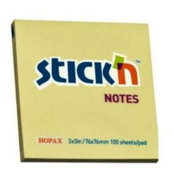 Stick 'n - Notepad Pastel Yellow (76mm x 76mm) - 100 Sheets Pack 12 - Image 1